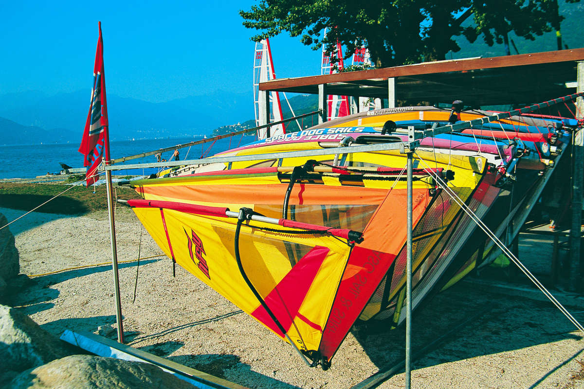 Wypożyczalnia sprzętu wodnego na kempingu Village Lago Maggiore