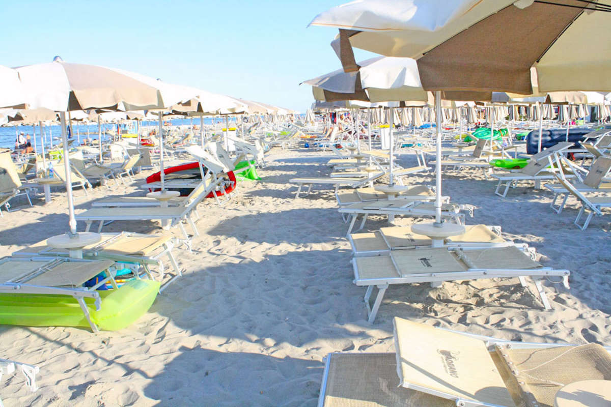 Plaża przy kempingu Adriano